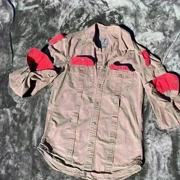 A/X Armani Exchange men’s tactical military button down shirt size small - Picture 6 of 10